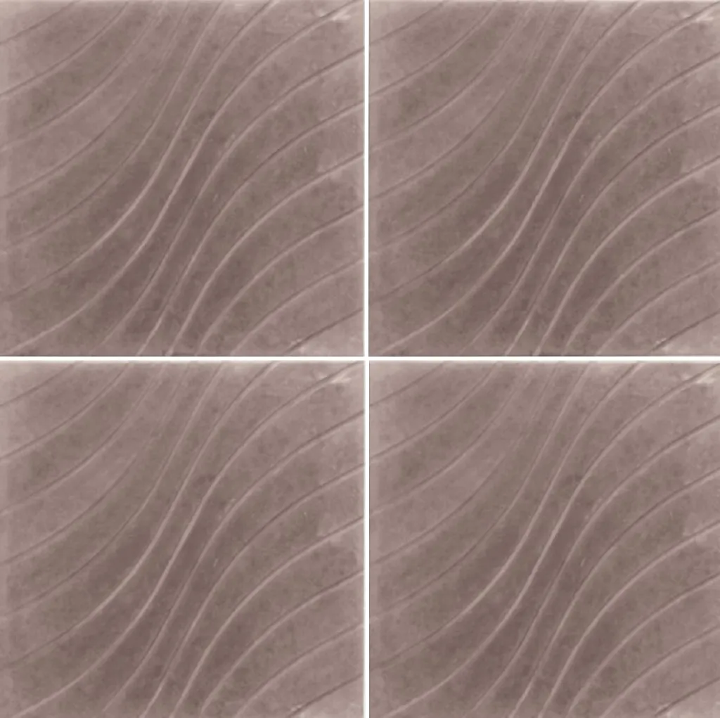 Плитка тротуарная "Волна", 300х300мм, коричневая