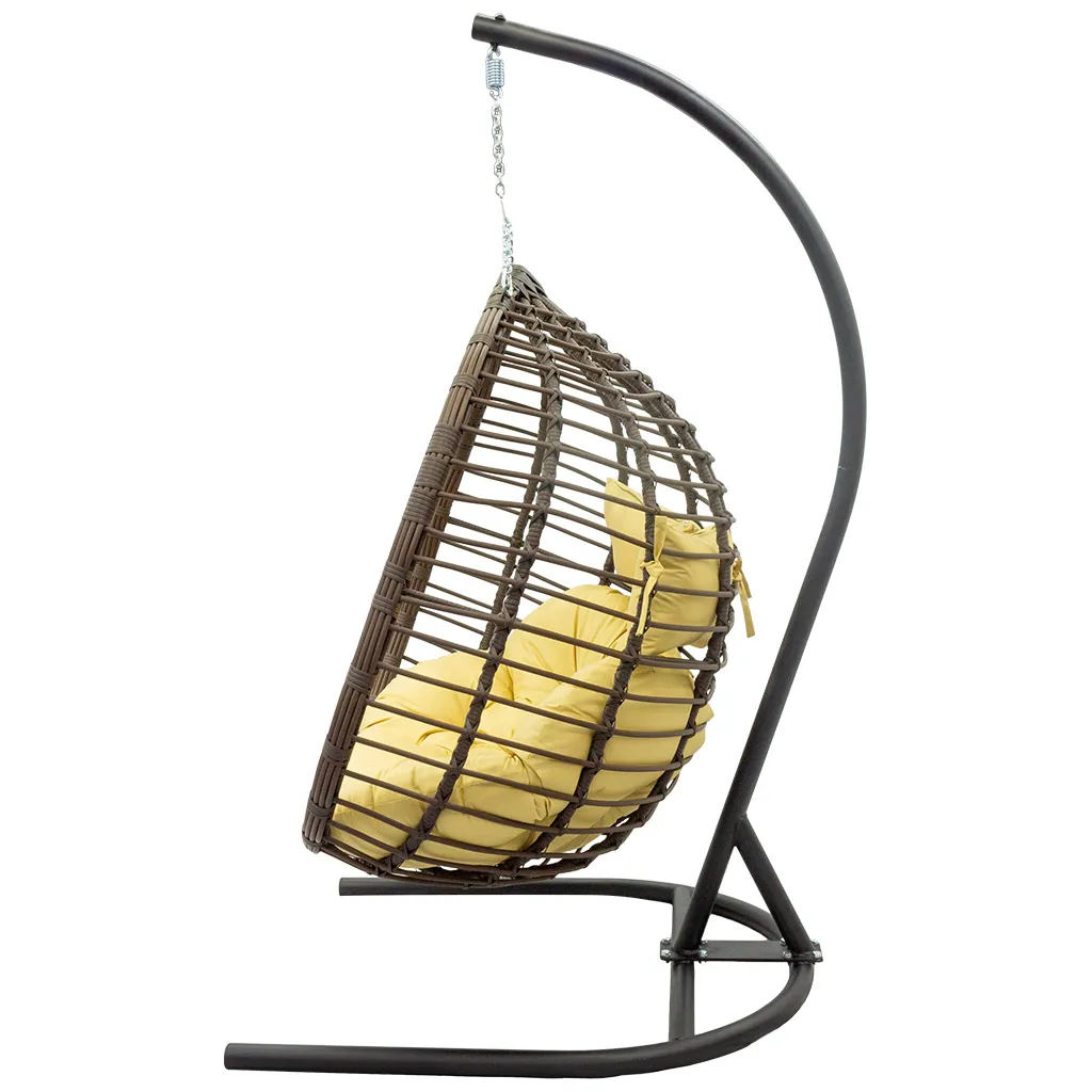 Кресло подвесное Ортис D50-MT002, двойное, коричневое