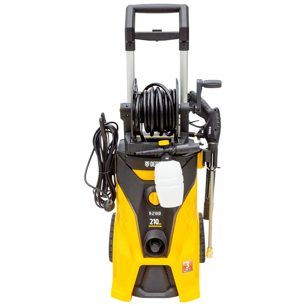 Мойка высокого давления Denzel R-210iD, с барабаном, 2600Вт, 210 бар, 8л/мин