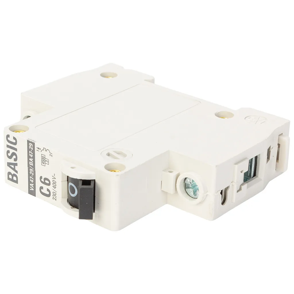 Выключатель автоматический ВА47-29 EKF, 1 полюсный, 6А С 4.5кА