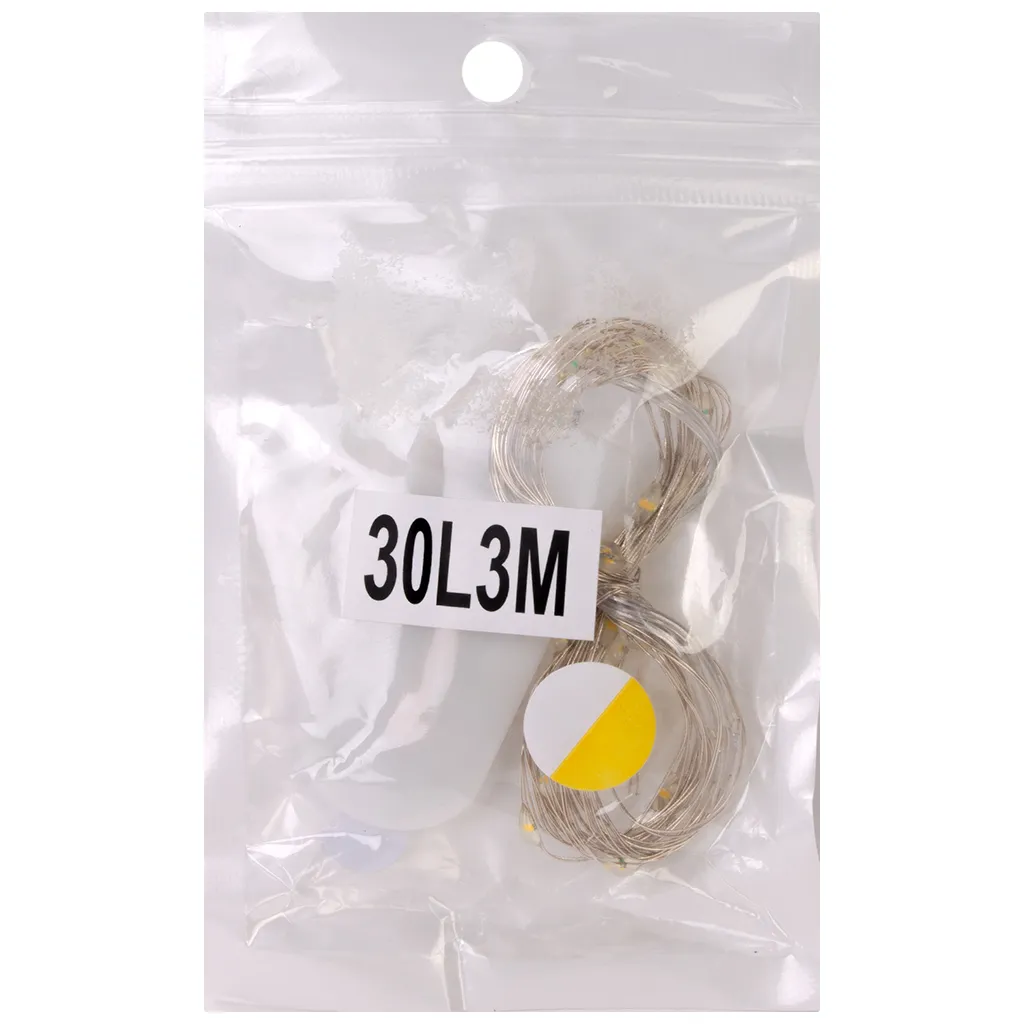 Электрогирлянда на батарейках Роса, 3м, теплый свет