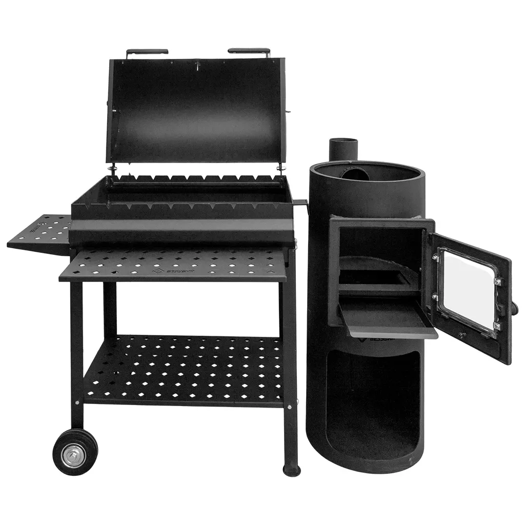 Мангал с учагом Везувий "От Шефа", 1234х745х990, толщина 3мм, комплект мангал + печь учаг