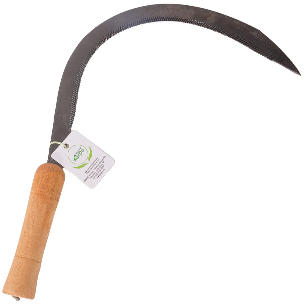 Серп садовый, деревянная ручка, 350мм