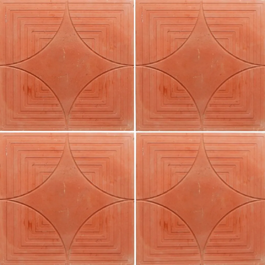 Плитка тротуарная "Бубновый туз", 300х300мм, красная