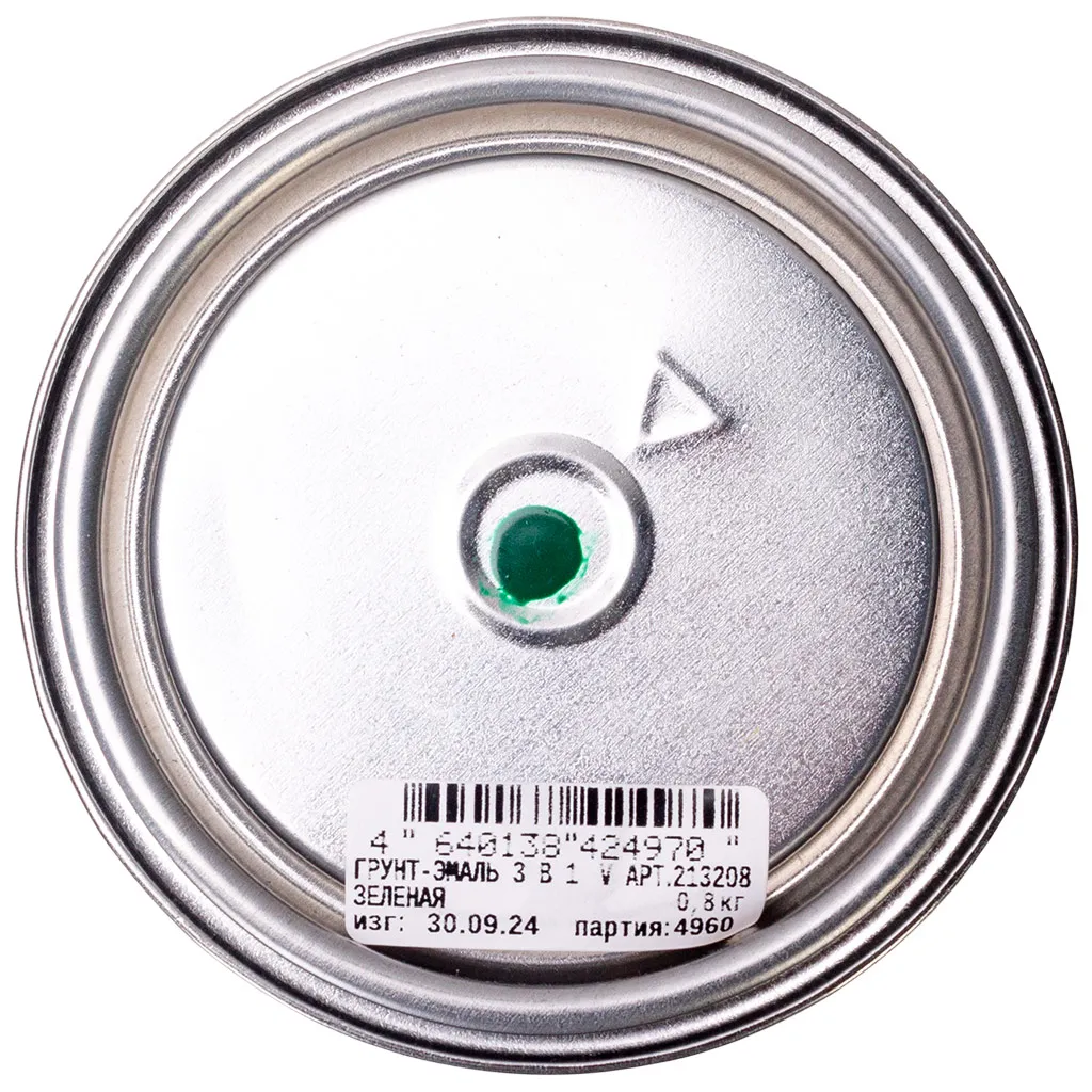 Грунт-эмаль  "V" по ржавчине 3в1, зеленая, 0,8кг