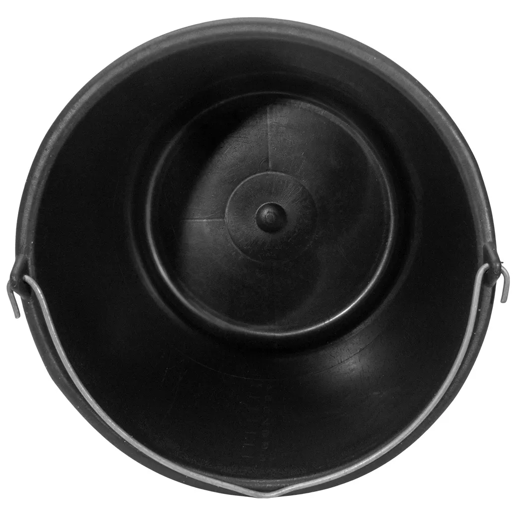 Ведро пластиковое, черное, круглое, 12л