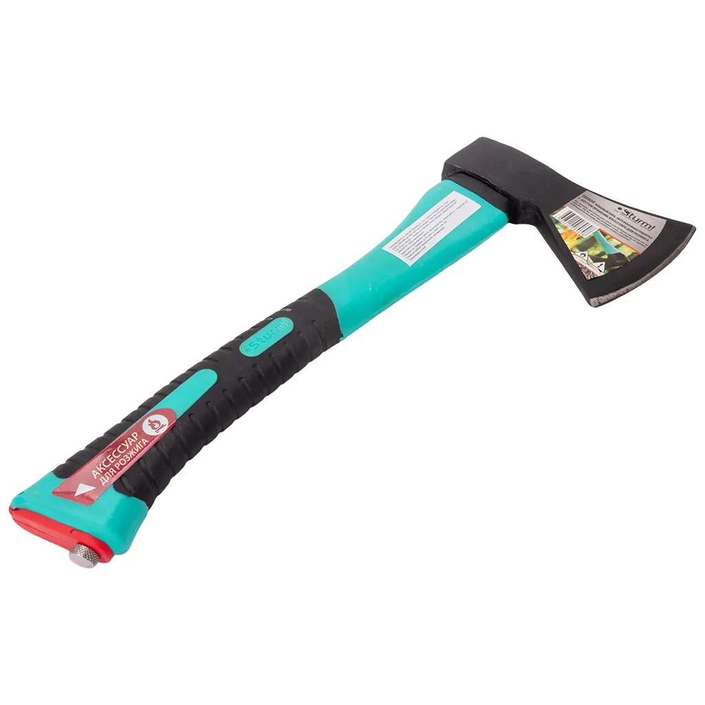 Топор Sturm! фиберглассовая обрезиненная рукоятка, 0,6кг