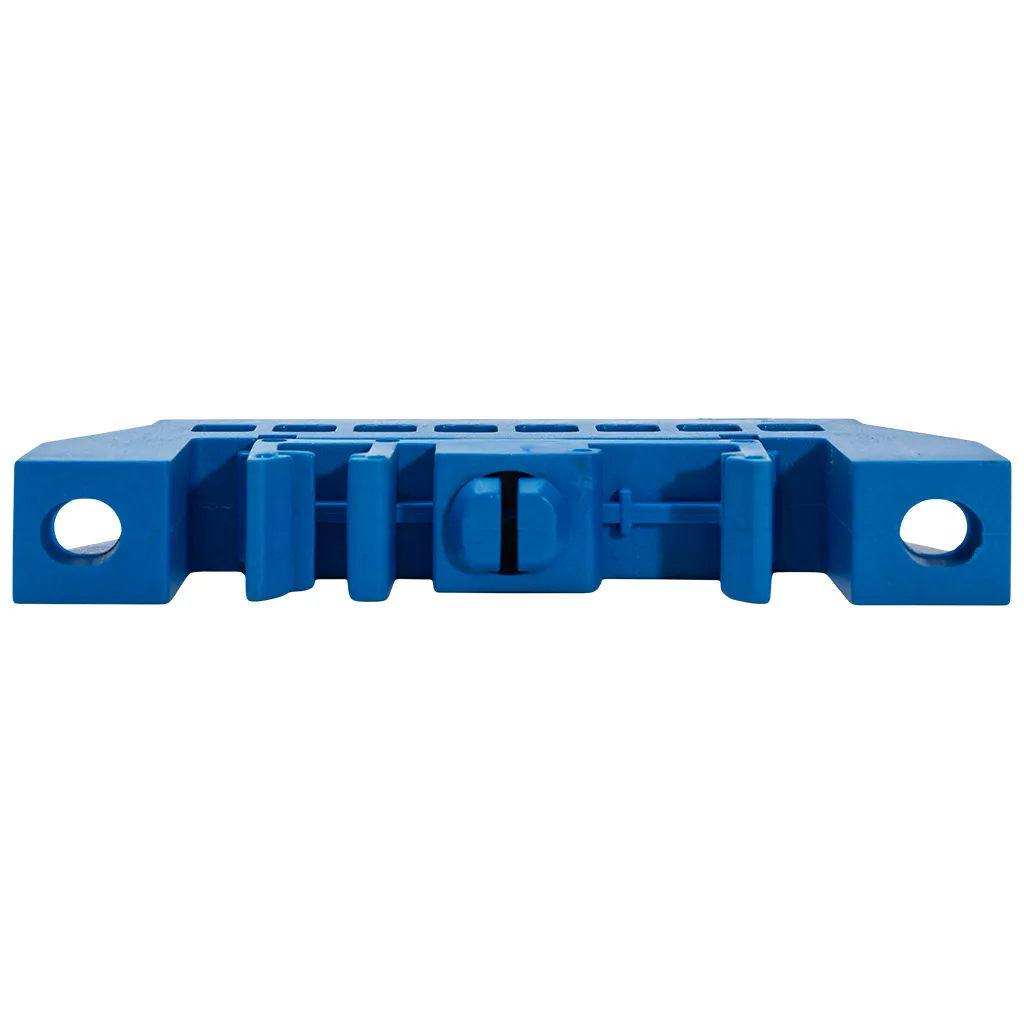 Шина нулевая EKF, N (6х9мм) 8 отверстий, синий нейлоновый корпус на DIN-рейку