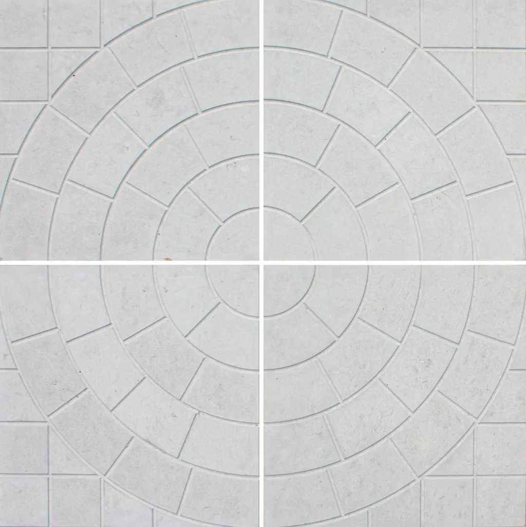 Плитка тротуарная "Колодец", 300х300мм, серая.