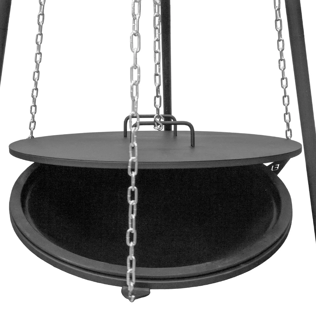 Костровая чаша Везувий Fantastic, чугунная, Антик с крышкой