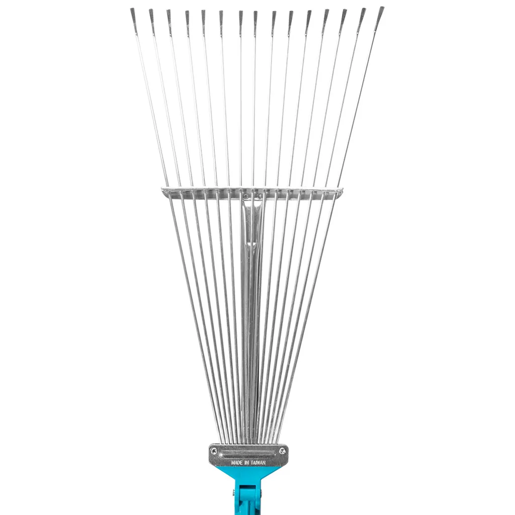 Грабли веерные, проволочные, 15 зубьев, стальные, телескопическая ручка