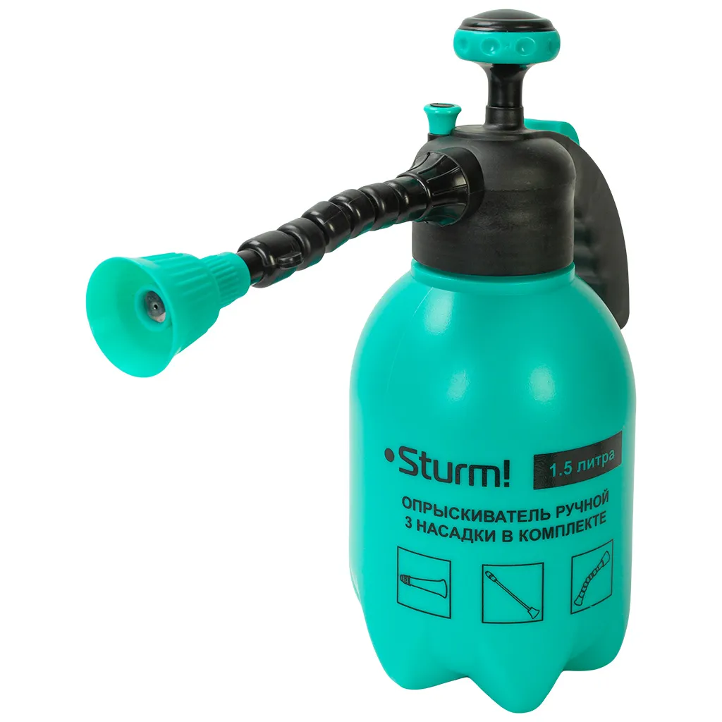 Опрыскиватель ручной Sturm!, с ручным насосом, 1.5л