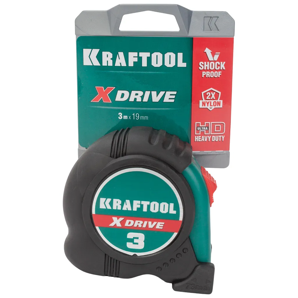 Рулетка Kraftool X-Drive, 3м х19мм