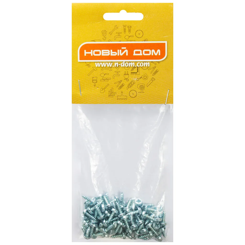 Саморез для металлического профиля 3.5 х 11, оцинкованный, острый, пакет 100 шт/упак
