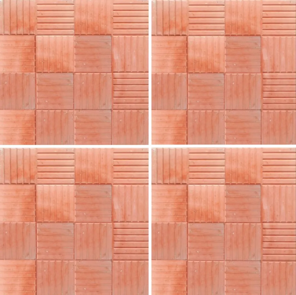 Плитка тротуарная "Паркет", 300х300мм,  красная