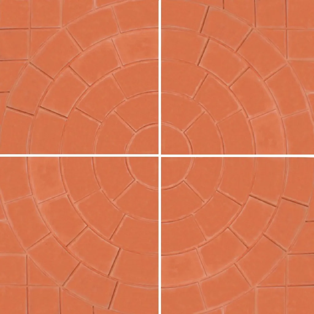 Плитка тротуарная  "Колодец", 300х300мм, красная