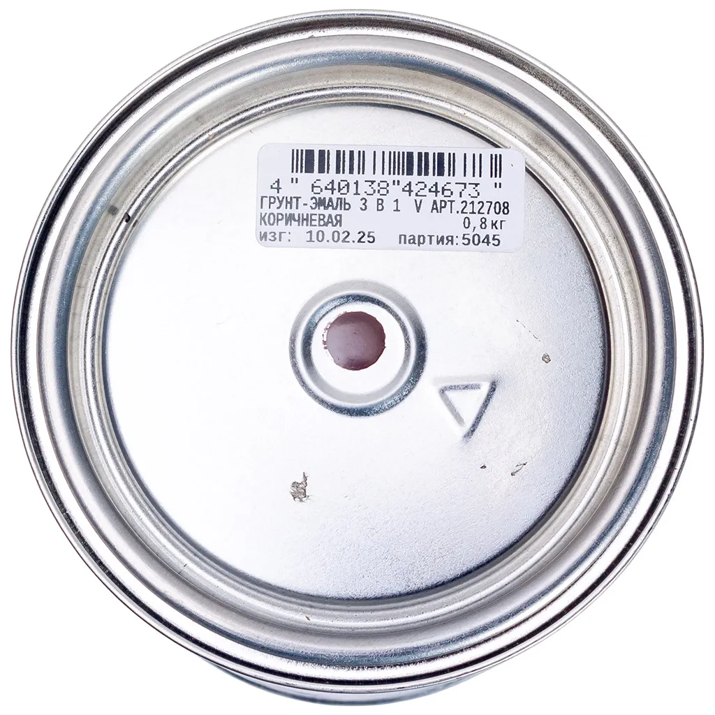 Грунт-эмаль "V" по ржавчине 3в1, коричневая, 0,8кг