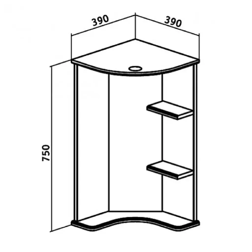 Зеркало в ванную Браво, c Led подсветкой, угловое