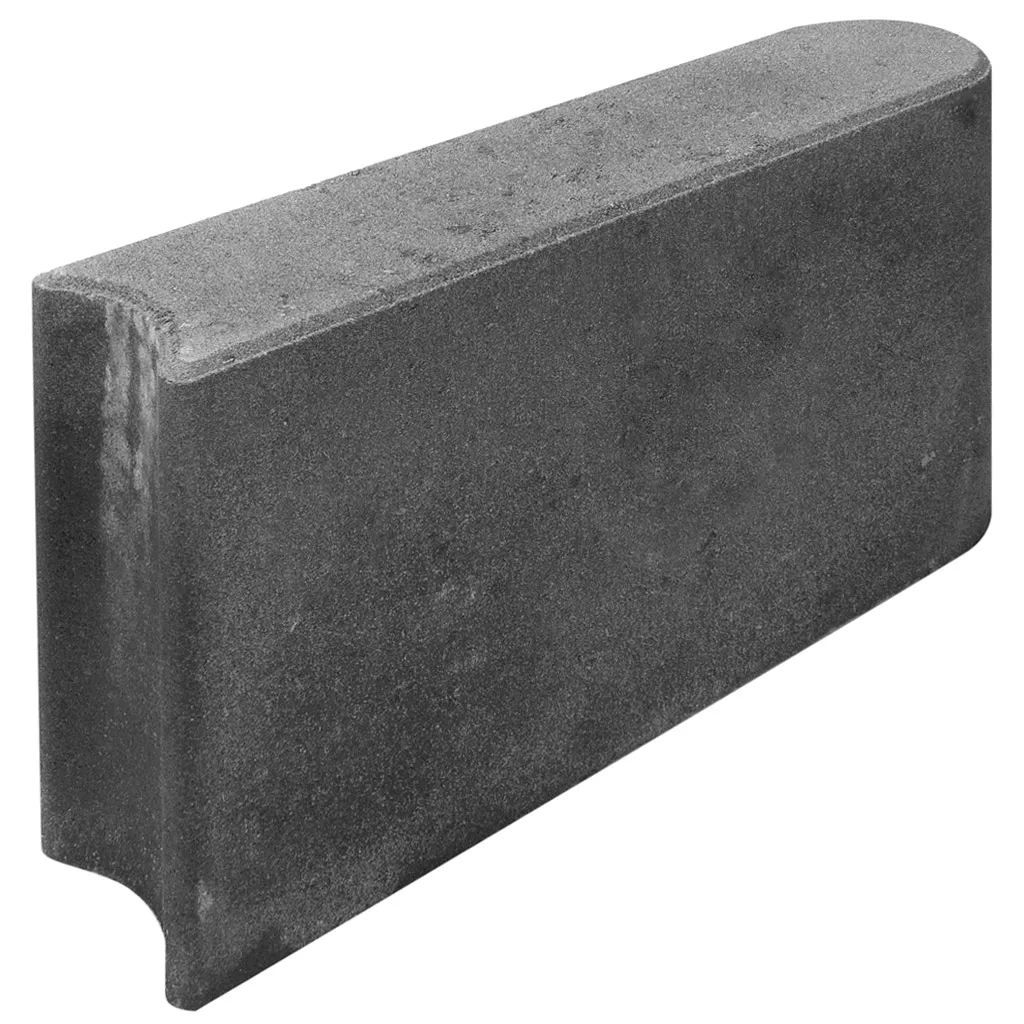 Поребрик шарнирный прессованный Зенит Черноземье, 330х200х80мм серый, штучно