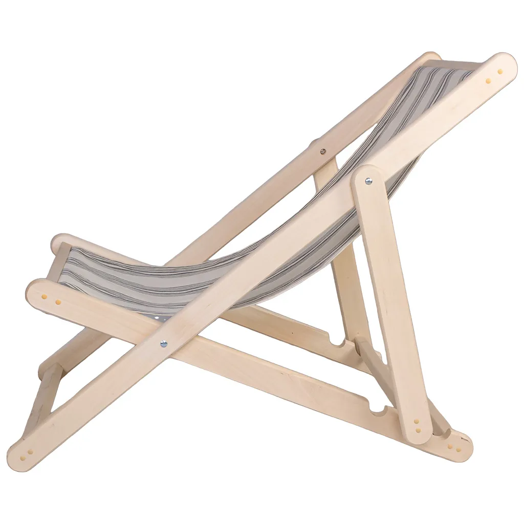 Шезлонг гибкий на ткани, 600мм х 750мм х 1600мм, липа