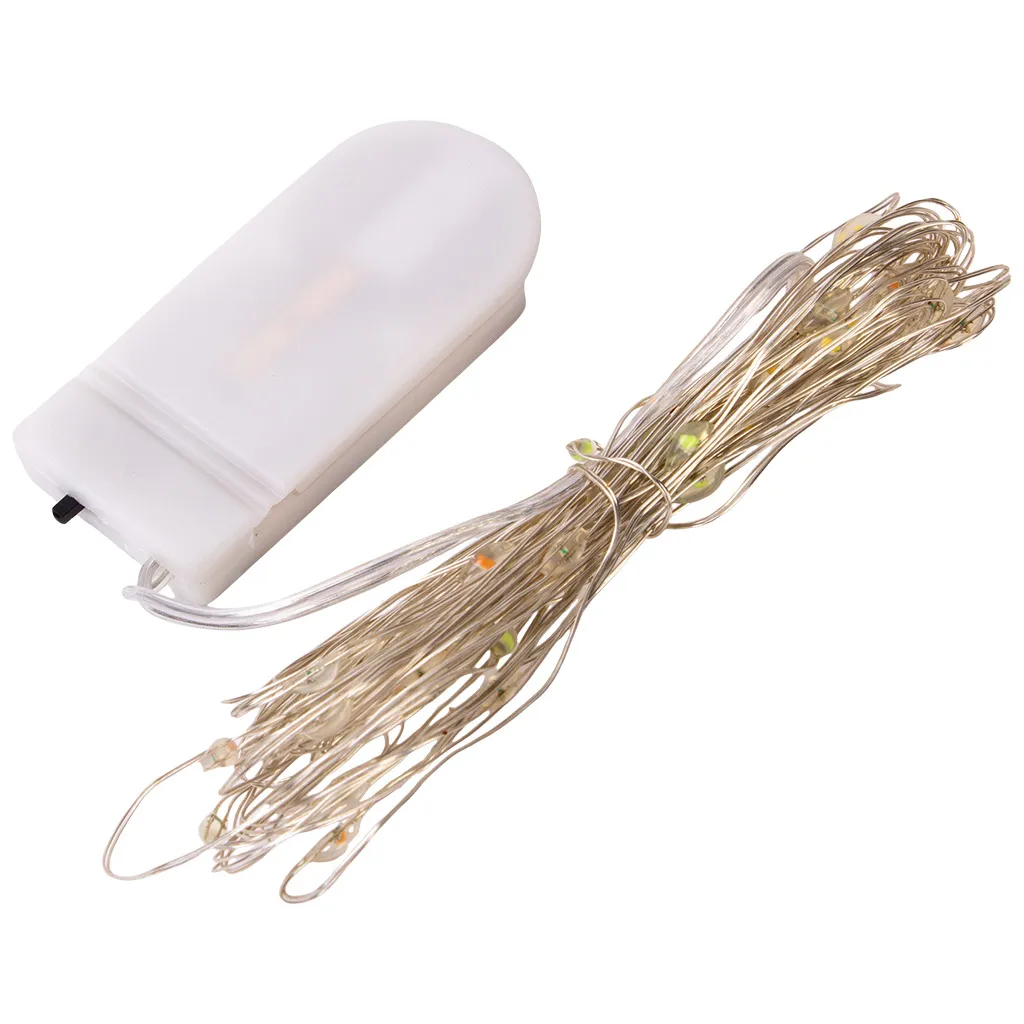 Электрогирлянда на батарейках Роса, 5м, цветной свет