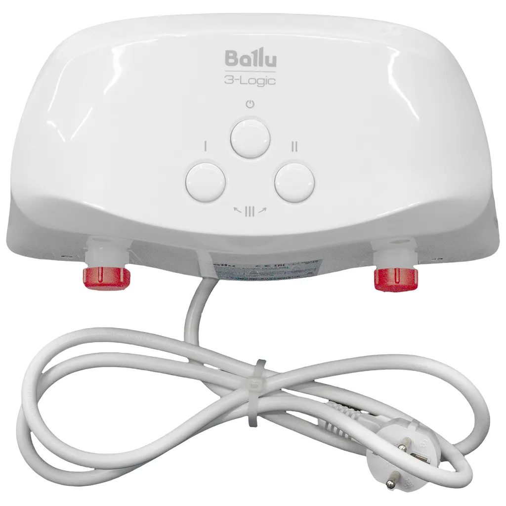 Водонагреватель электрический проточный Ballu, 3-Logic, TS, кран+душ