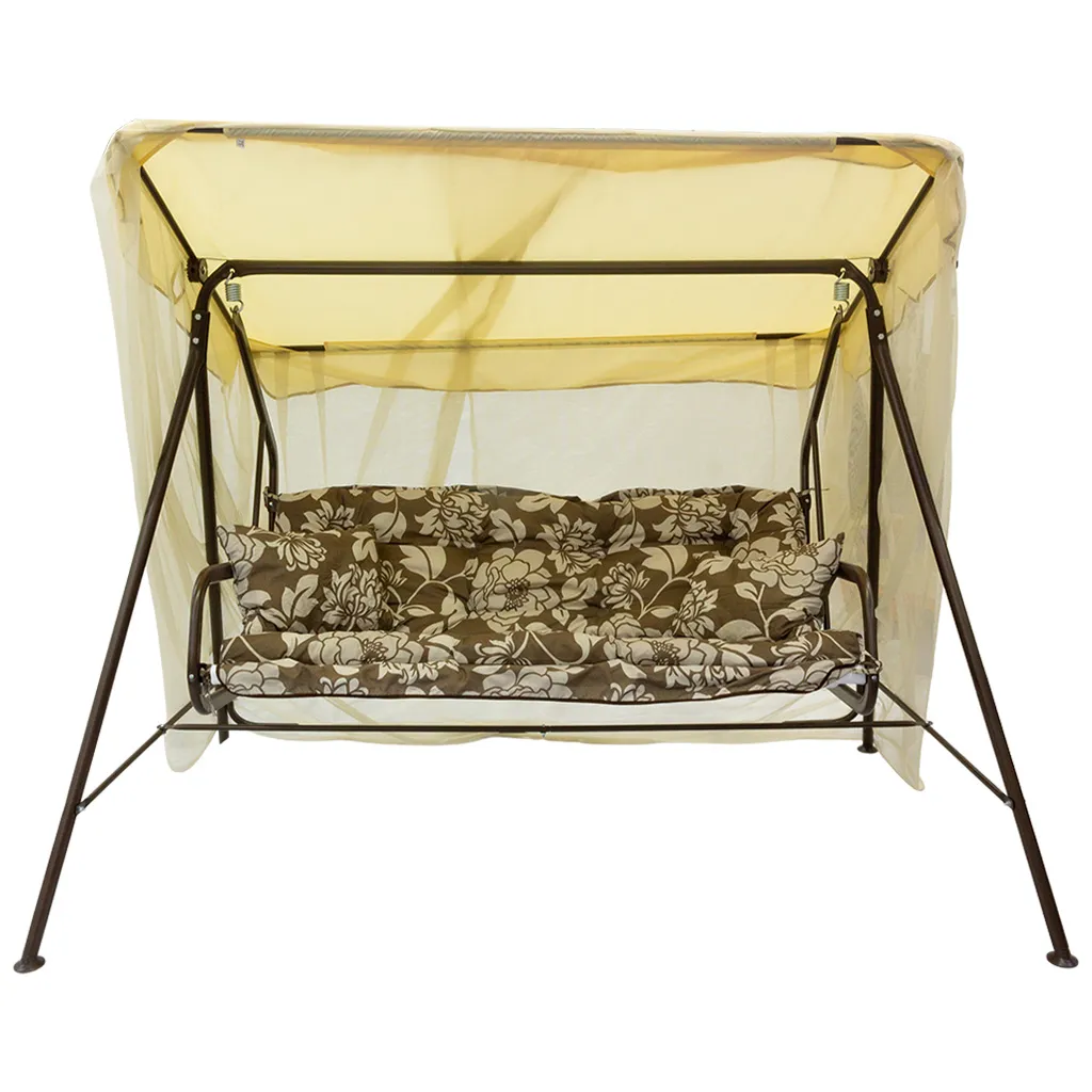 Качели садовые Olsa "Невада" С1531, 2-х местные с москитной сеткой, 1445х1210х2280мм