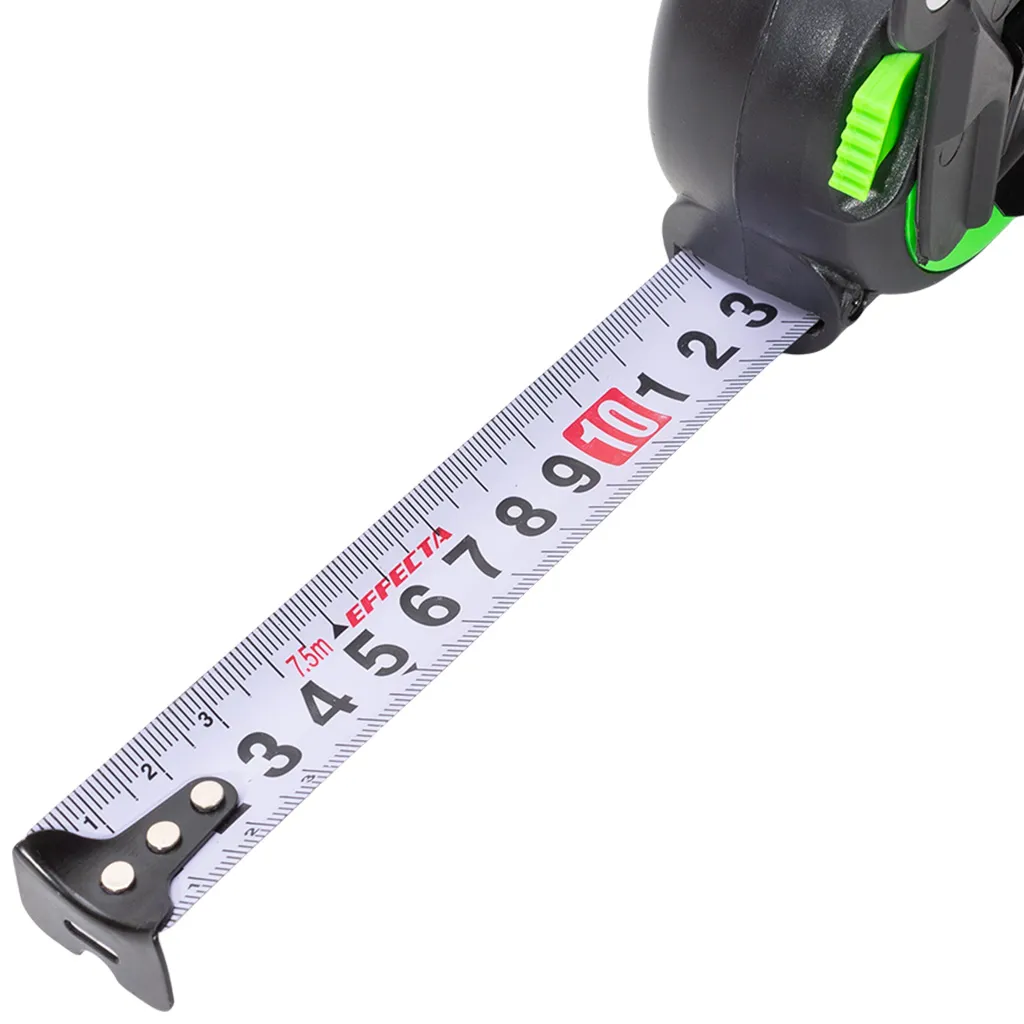 Рулетка Effecta Snap, автостоп, 7.5м х 25мм