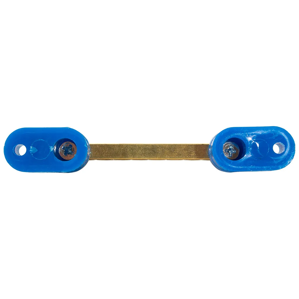 Шина нулевая EKF, N (6х9мм) 8 отверстий, 2 синих угловых изолятора