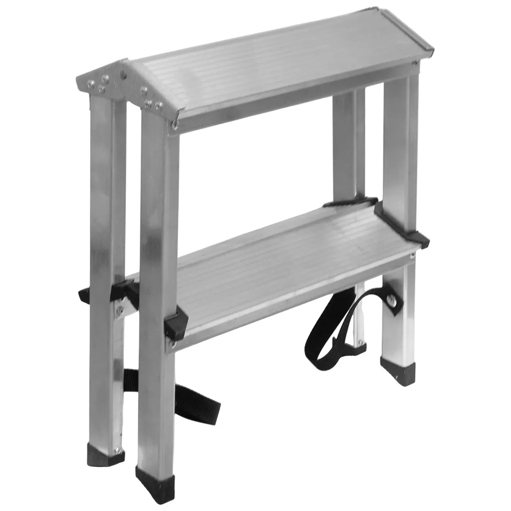 Стремянка Sarayli двухсторонняя, алюминиевая, 2 ступени