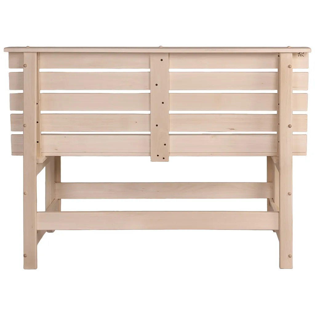 Скамья без подлокотников, липа, 1200мм х 870мм х 550мм