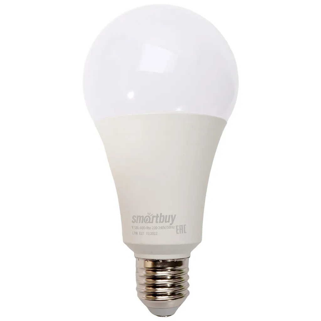 Лампа светодиодная для растений фито, Smartbuy, 17Вт, Е27