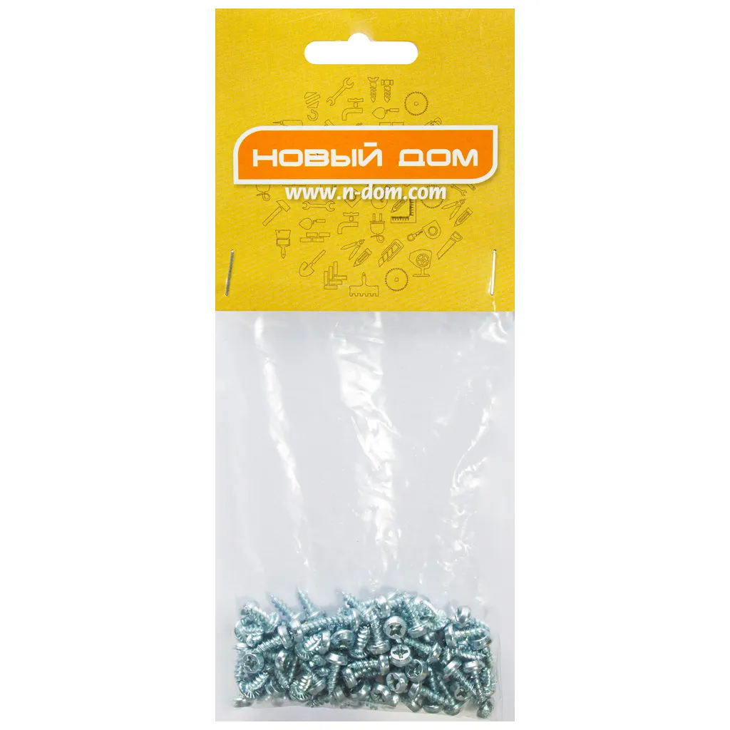Саморез для металлического профиля 3.5 х 9.5, оцинкованный, острый, пакет 100 шт/упак