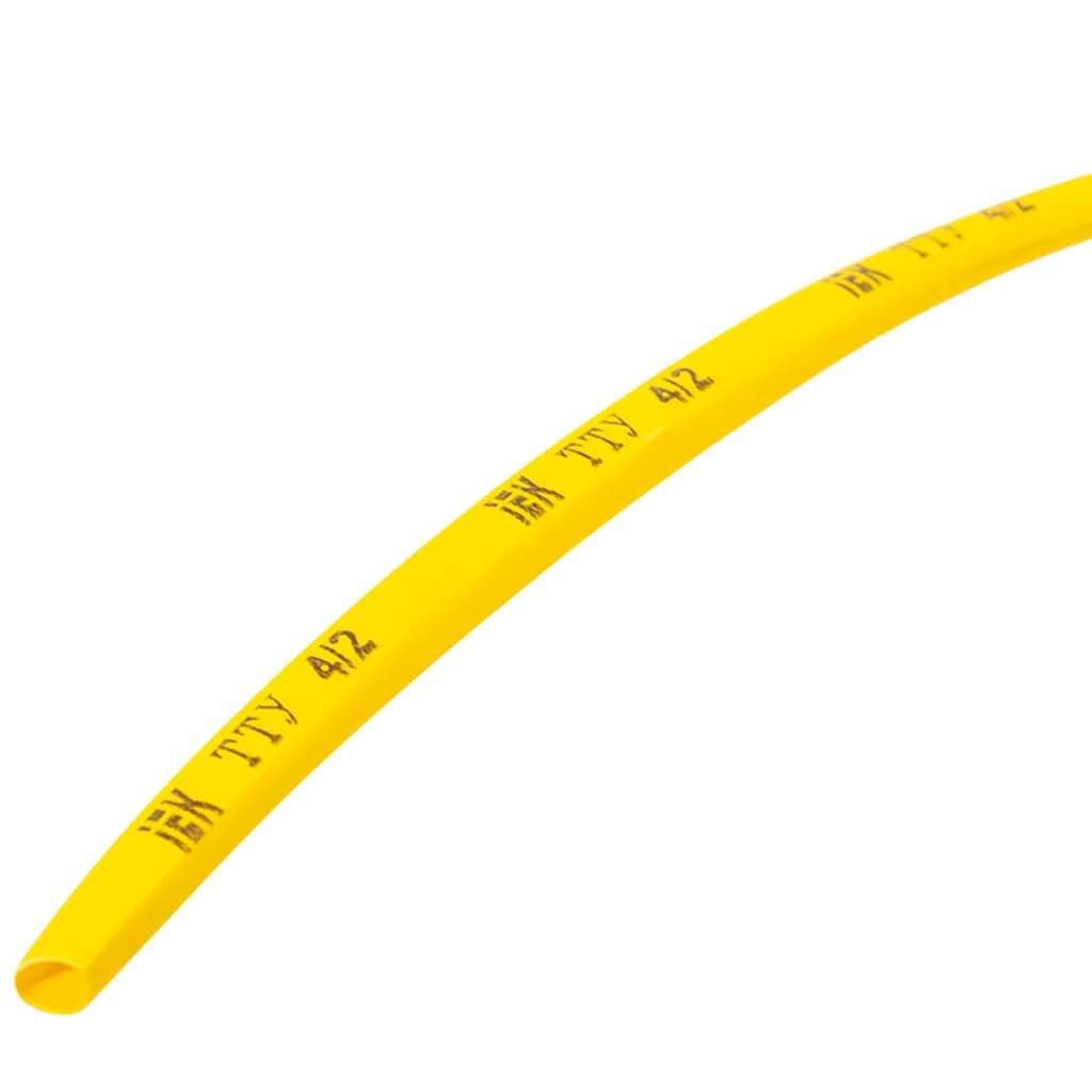 Термоусадочная трубка ИЭК ТТУ нг-LS, 4/2, желтая, 2м/уп.