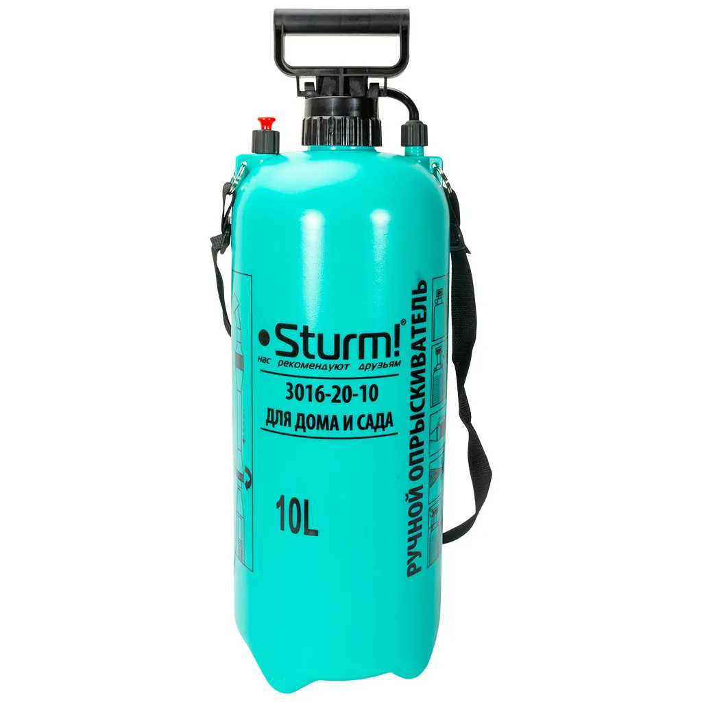 Опрыскиватель ручной Sturm! 3016-20-10, с помповым насосом и шлангом, 10л