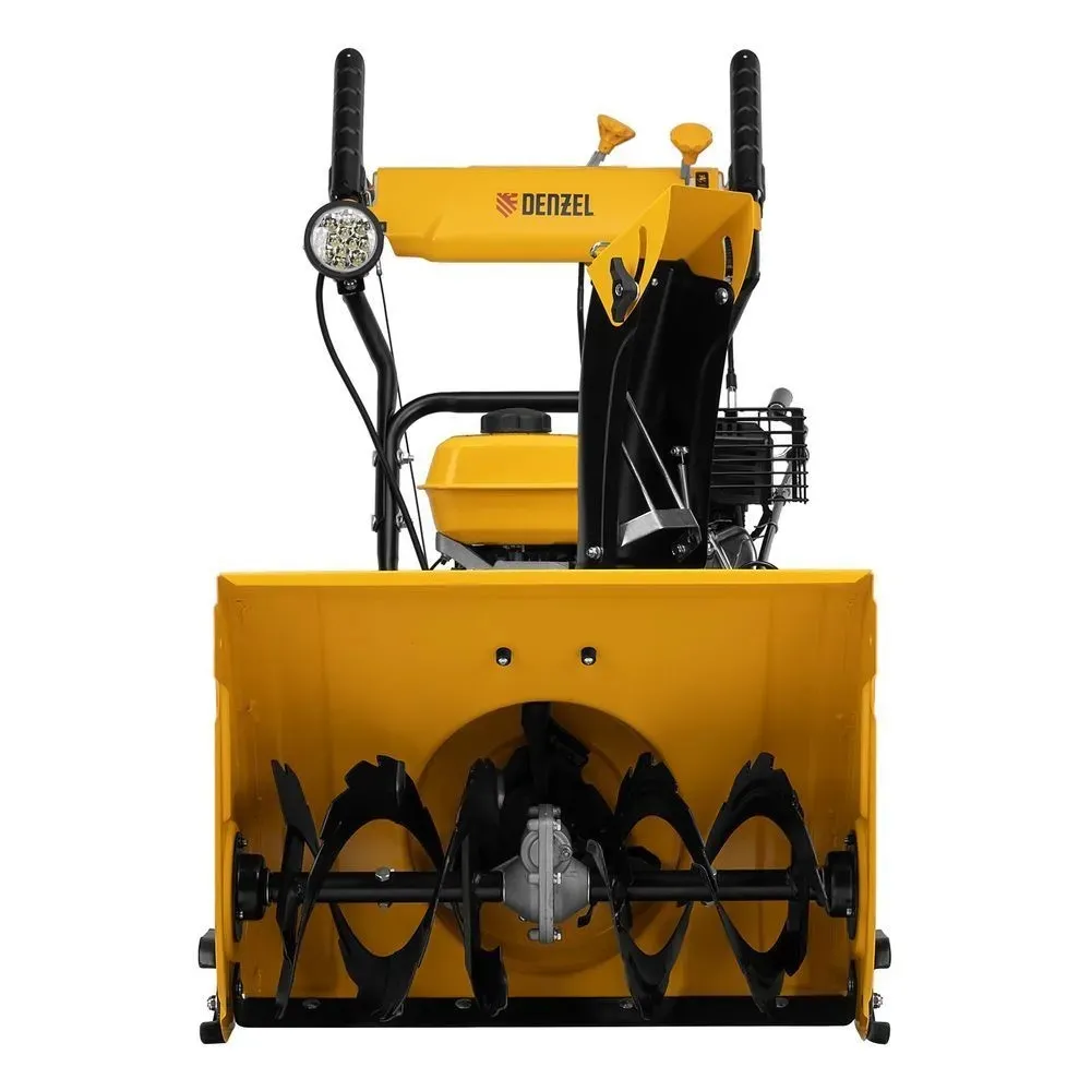 Снегоуборочная машина бензиновая Denzel SWB-600, ручной старт, с функцией подметания, 2 насадки