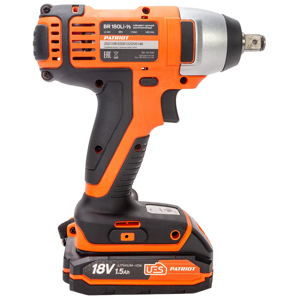 Гайковерт ударный Patriot BR180Li-1/2, 18В