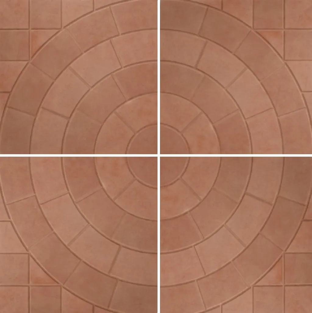 Плитка тротуарная "Колодец", 300х300мм, коричневая