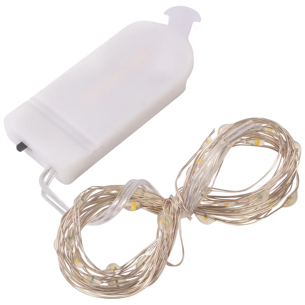 Электрогирлянда на батарейках Роса, 3м, теплый свет