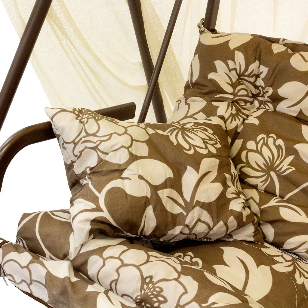 Качели садовые Olsa "Невада" С1531, 2-х местные с москитной сеткой, 1445х1210х2280мм