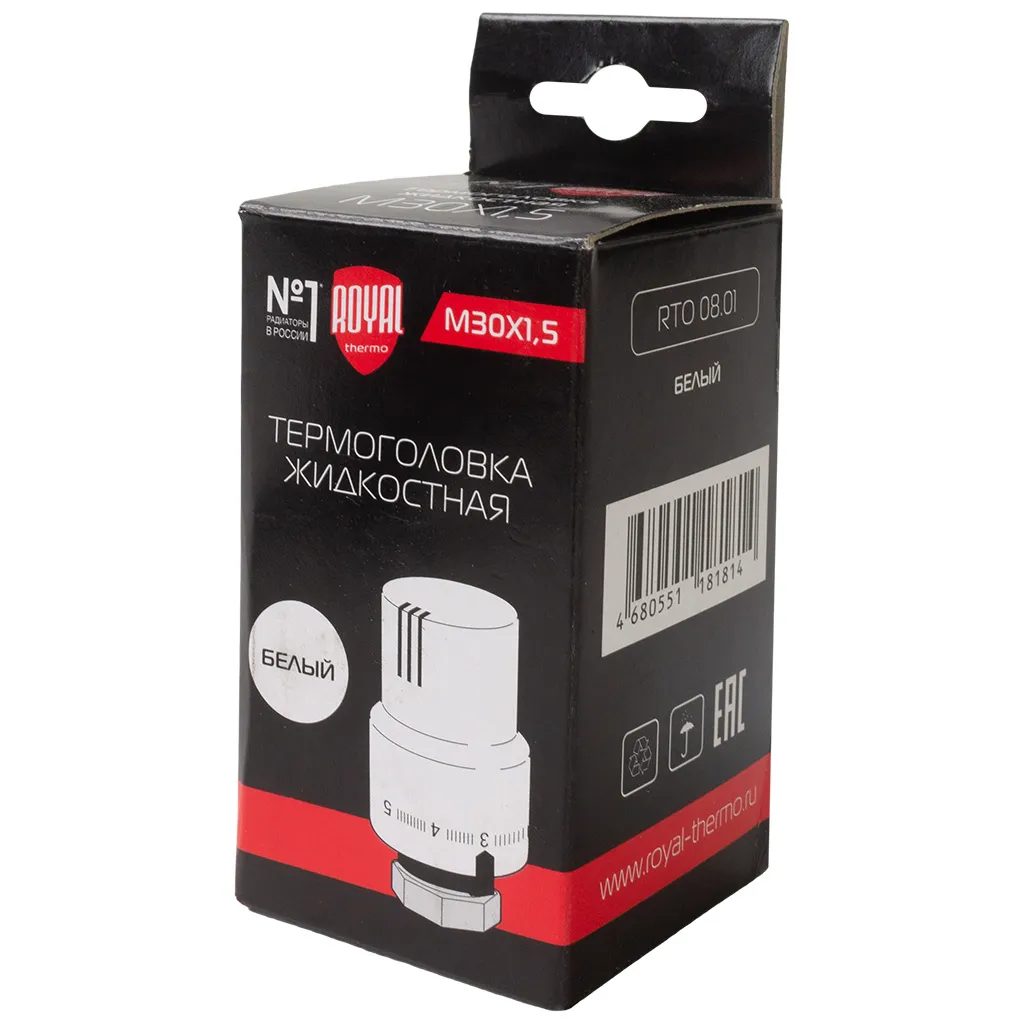 Термоголовка жидкостная Royal Thermo, белый, M30 х 1.5