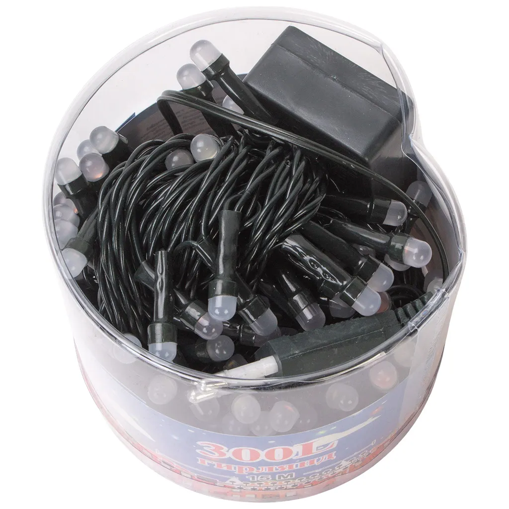 Электрогирлянда Нить, прямая, V8 300 ламп, цветной свет