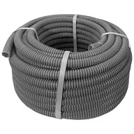 Труба ПВХ гофрированная с протяжкой ИЭК, D20мм, серая, 25м цены в Воронеже