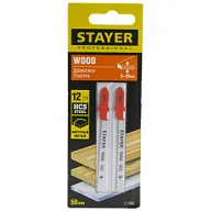 Пилки для электролобзика Stayer T119ВО, по дереву, EU-хвостовик, шаг 2мм, 50мм, набор 2шт/упак цены в Воронеже