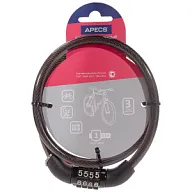 Замок навесной Apecs PD-82-65CM-CODE, велосипедный с тросом цены в Воронеже