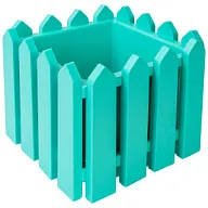 Кашпо Лардо, квадратное, малое 195х195х156, пластик, бирюзовый цены в Воронеже