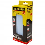 Стержень для термоклеящего пистолета Stayer, 11х200мм, 40шт/уп, прозрачный цены в Воронеже
