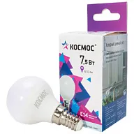 Лампа светодиодная Космос, шар, 7.5Вт, Е14, 6500К цены в Воронеже
