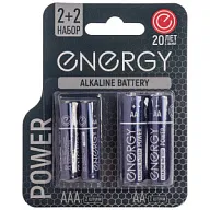 Батарейка алкалиновая Energy Power LR06 АА + LR03 ААА, 4шт/уп. цены в Воронеже