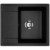 Мойка искусственный камень Ультра Mixline, 575х495х190мм, с крылом, черный цены в Воронеже